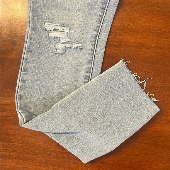 NWT Pistola Audrey Mid-Rise Skinny Light Blue Distressed Jeans - Picture 2 of 4